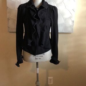 Black ruffle jacket